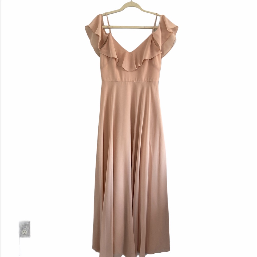 Jenny Yoo Collection Mila Dress Desert Rose Size 6 - Picture 7 of 14